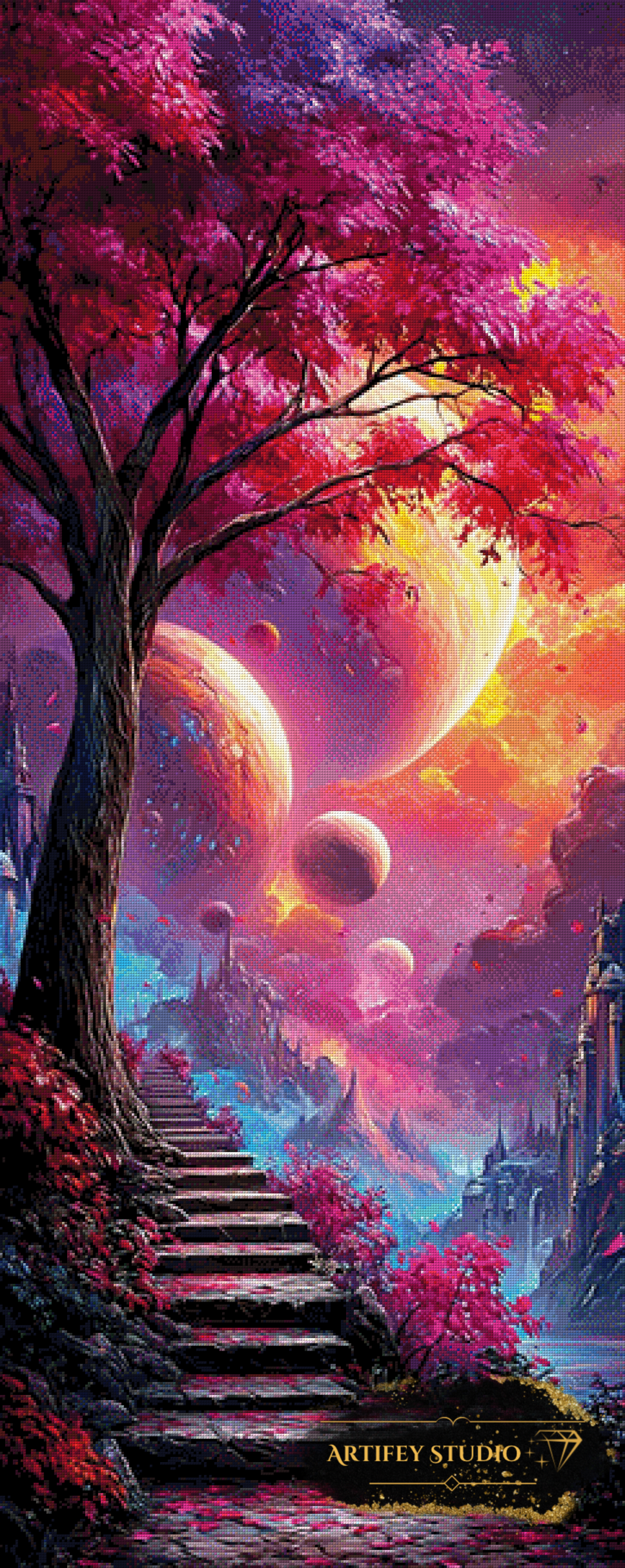 Path to the Unknown Sky by Artifey 60x150 mit 270 Farben - Artifey Studio