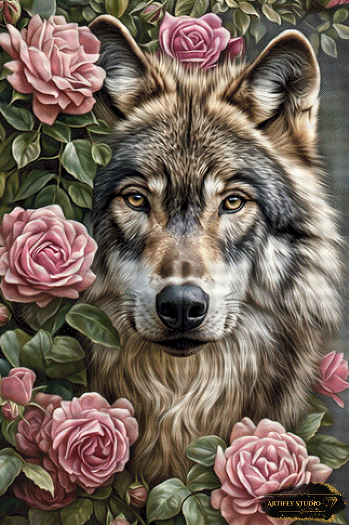 Rosenwolf by Artifey 80x120 mit 170 Farben - Artifey Studio