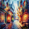 Das Zauberviertel by Artifey 100x100 mit 380 Farben - Artifey Studio