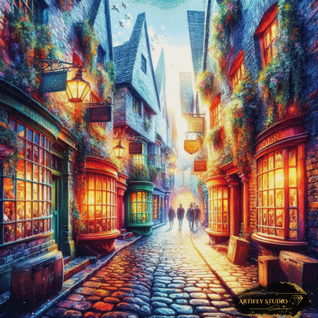 Das Zauberviertel by Artifey 100x100 mit 380 Farben - Artifey Studio