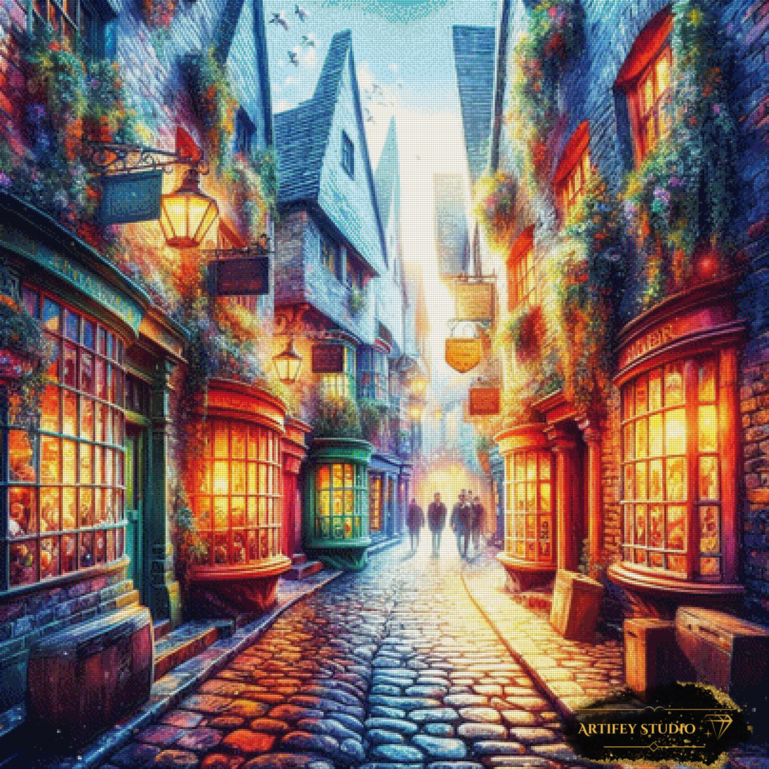 Das Zauberviertel by Artifey 100x100 mit 380 Farben - Artifey Studio