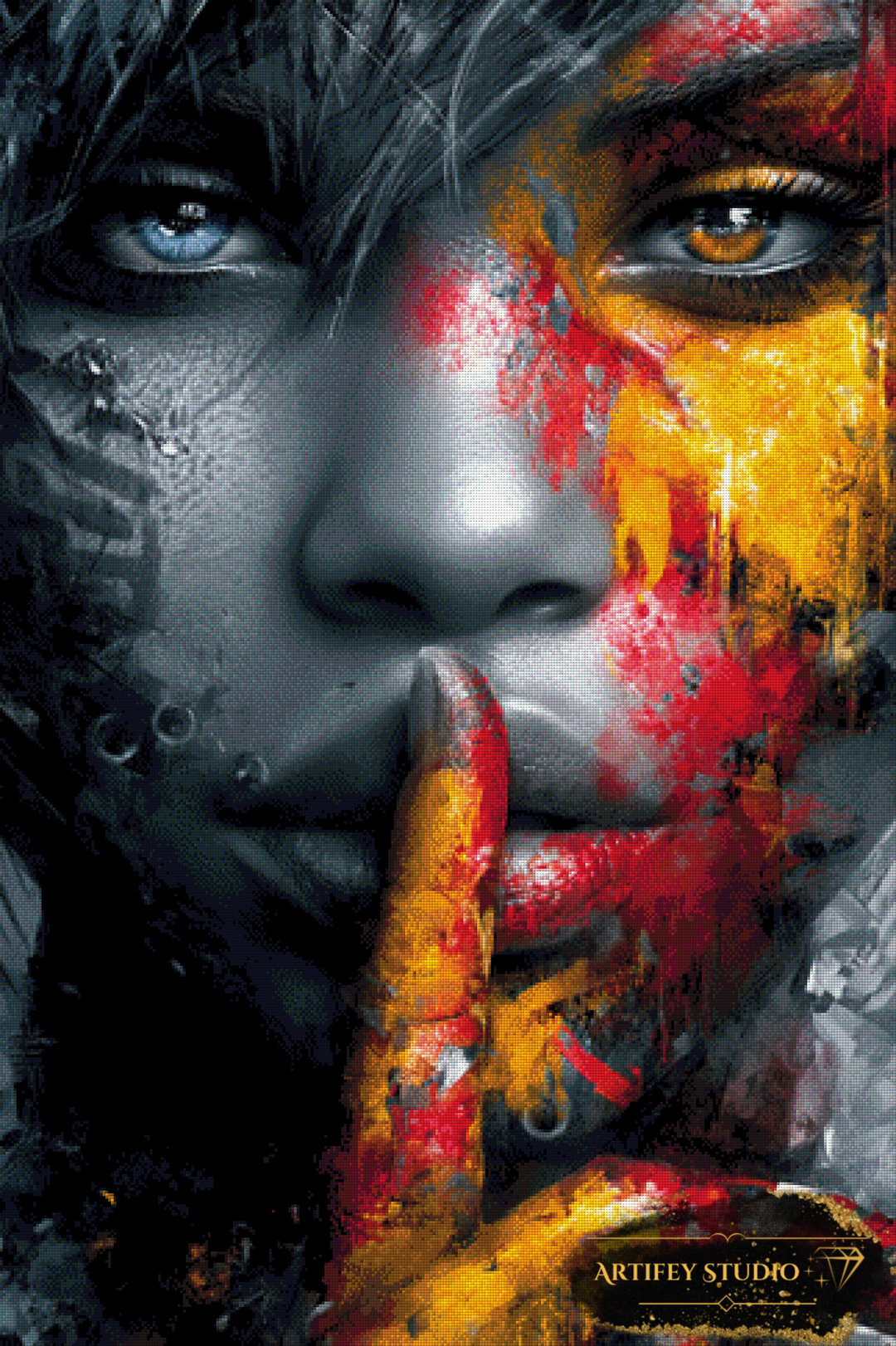 The colors of Silence by Mirael 80x120 mit 250 Farben - Artifey Studio