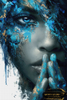 Blue prayers by Mirael 80x120 mit 160 Farben - Artifey Studio
