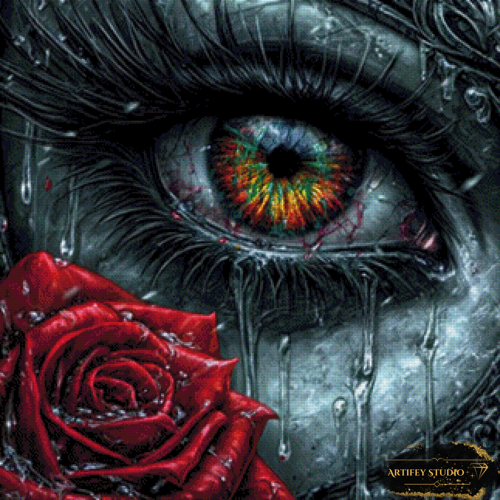 I´occhio del silenzio by Mirael 80x80 mit 180 Farben - Artifey Studio