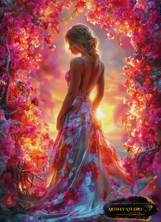 In the flower paradise by Artifey 80x110 mit 270 Farben