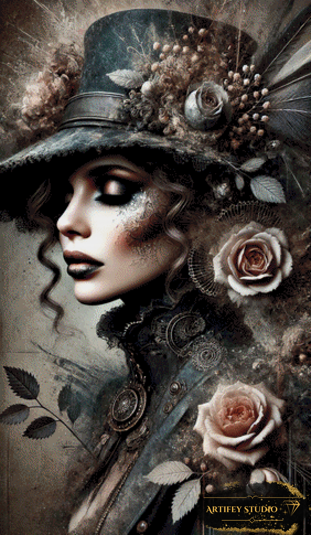 Steampunk Lady by Diynamite 70x120 mit 110 Farben - Artifey Studio