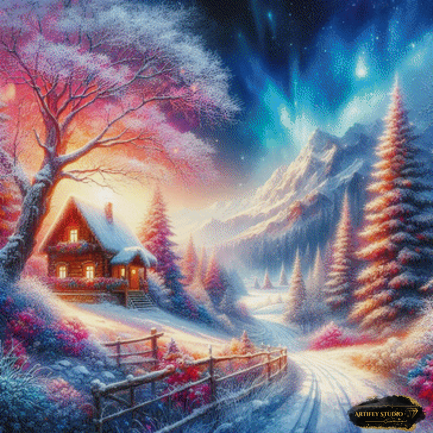 Winterlandschaft by Artifey 90x90 mit 270 Farben