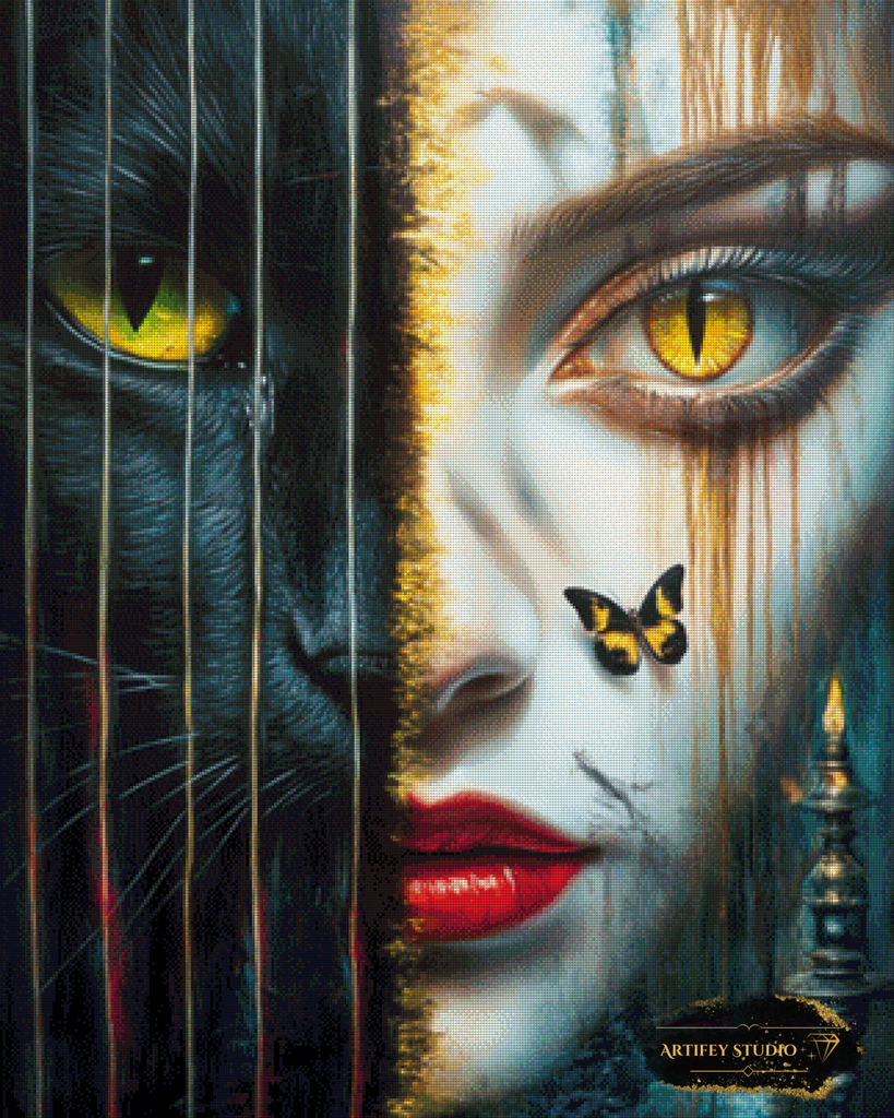 Faccia da gatto by Skyler 80x100 mit 230 Farben - Artifey Studio
