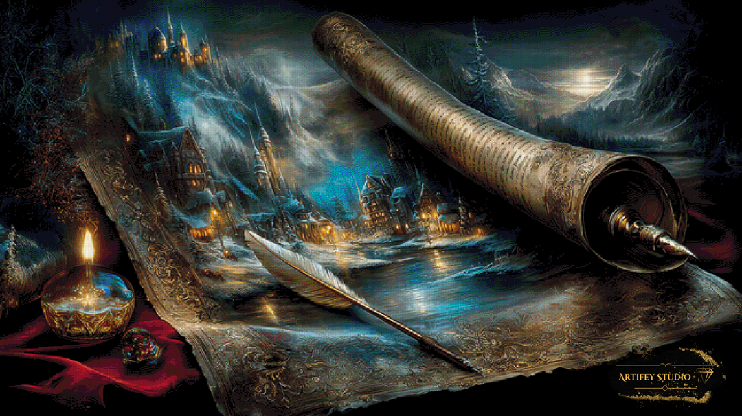 The vision of Silent Night by Morrigan 160x90 mit 210 Farben - Artifey Studio