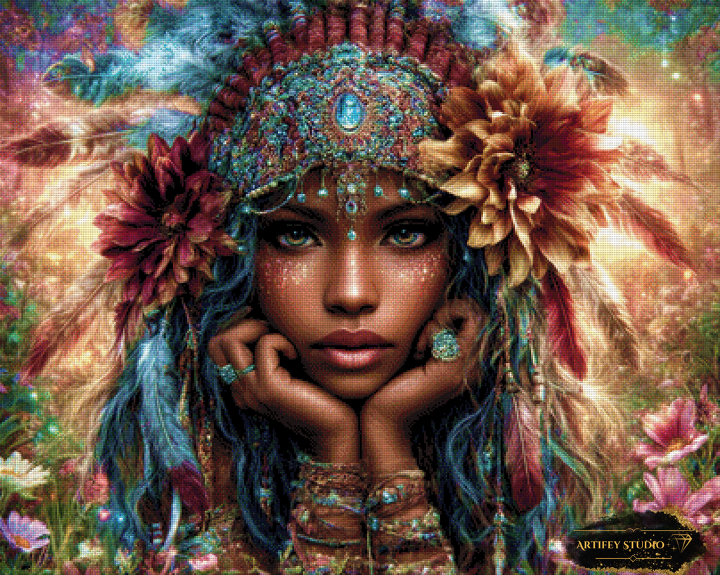Indiana by LaViie 100x80 mit 320 Farben - Artifey Studio