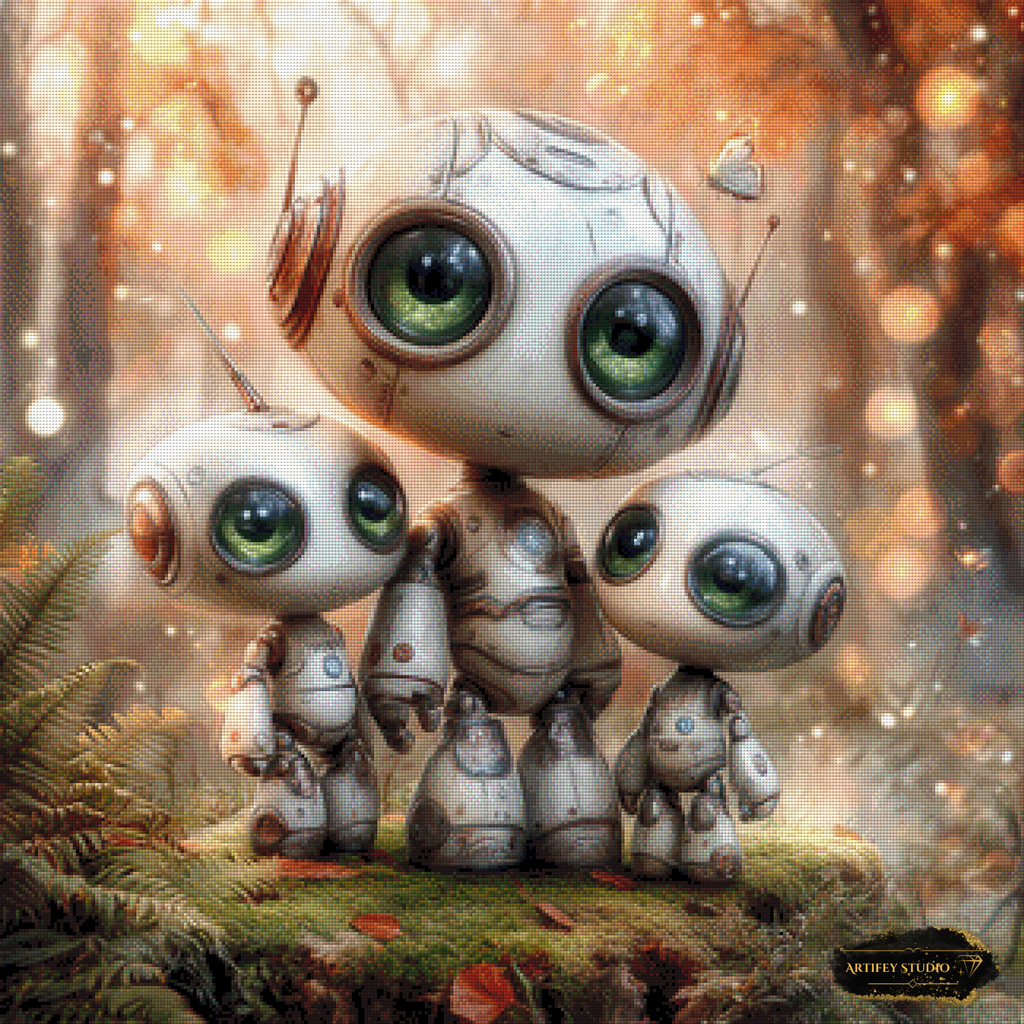 Robofamily by LaViie 80x80 mit 200 Farben - Artifey Studio