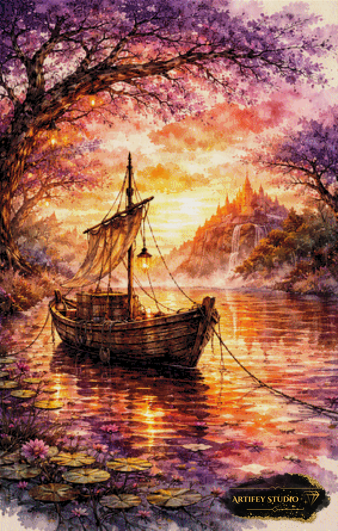 Twilight Harbor by Pixxchicks 70x110 mit 220 Farben