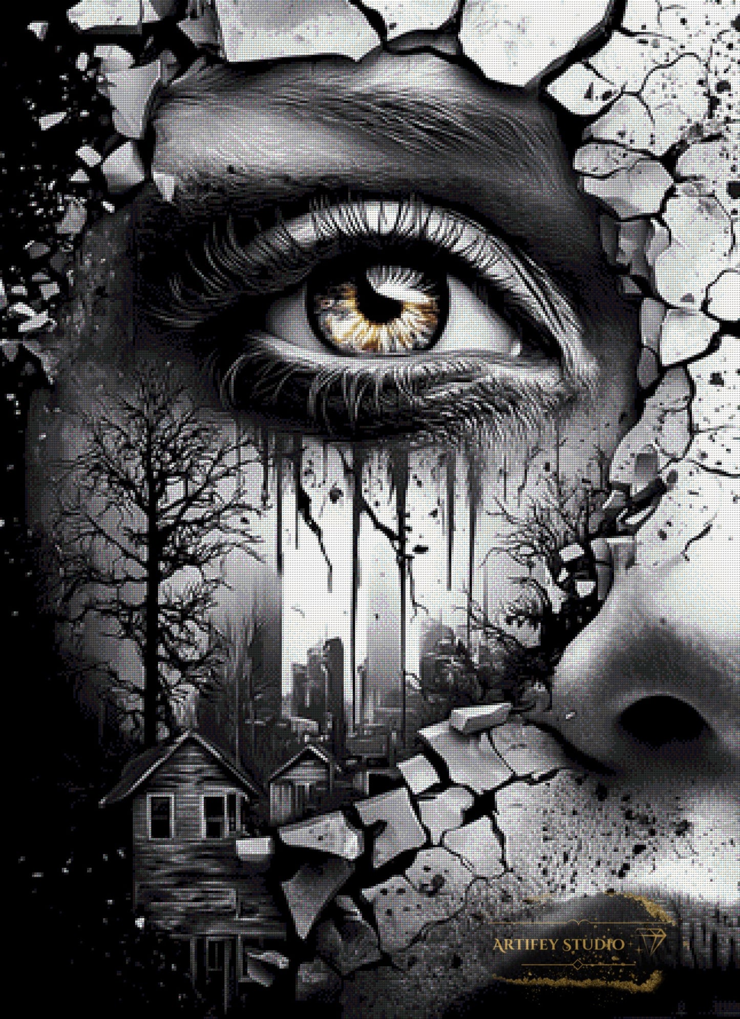 Echo der Stille by Mirael 80x110 mit 70 Farben