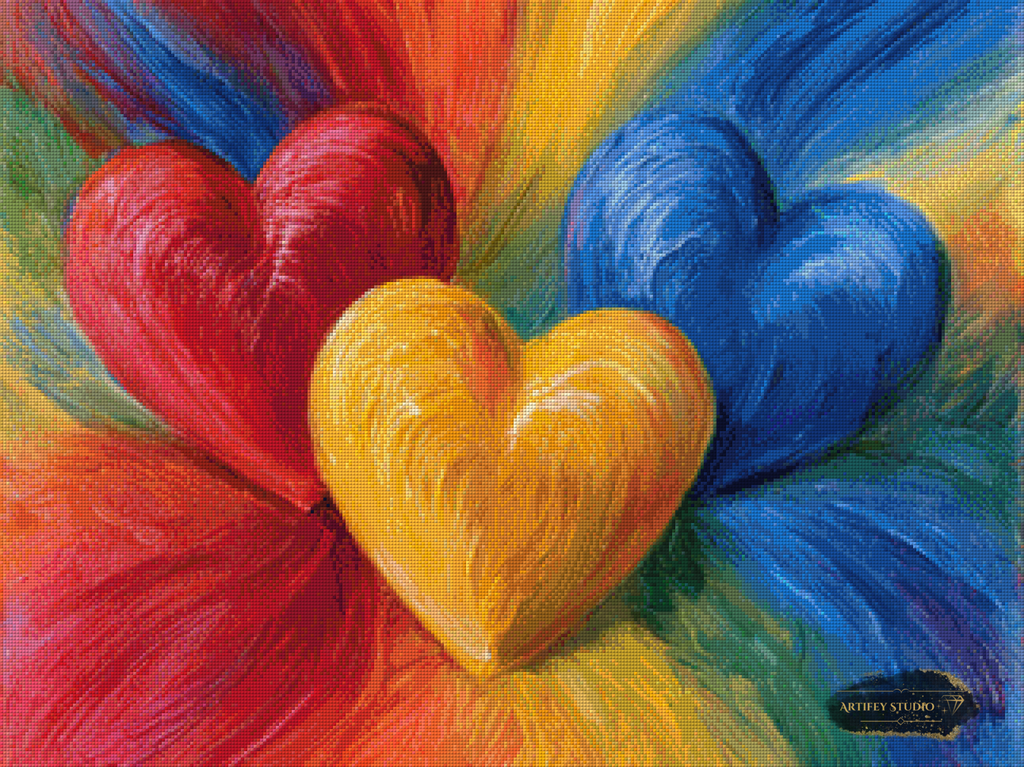 Herz an Herz by Pixxchicks 80x60 mit 260 Farben