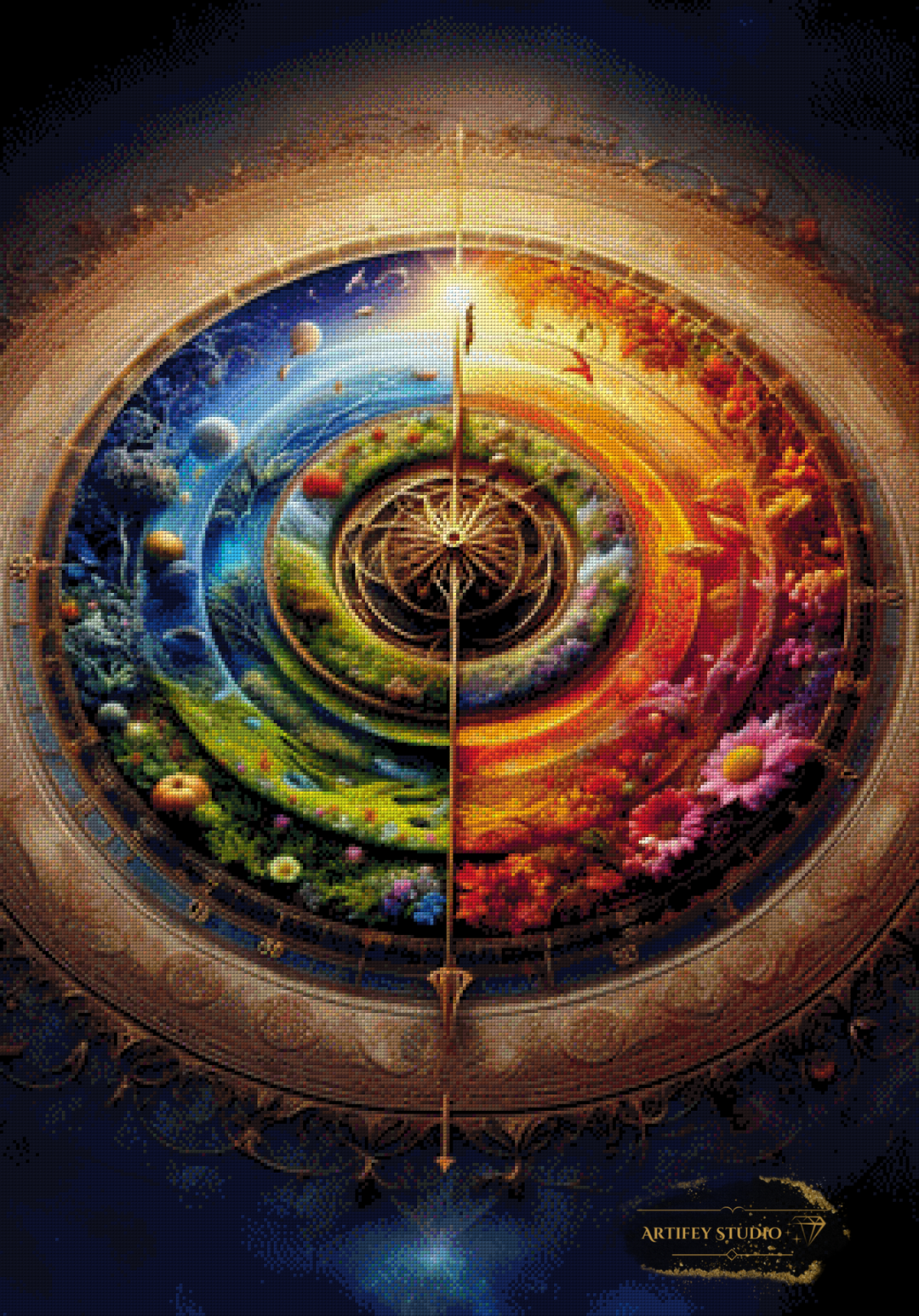 The sesional Clock by MAD 70x100 mit 290 Farben