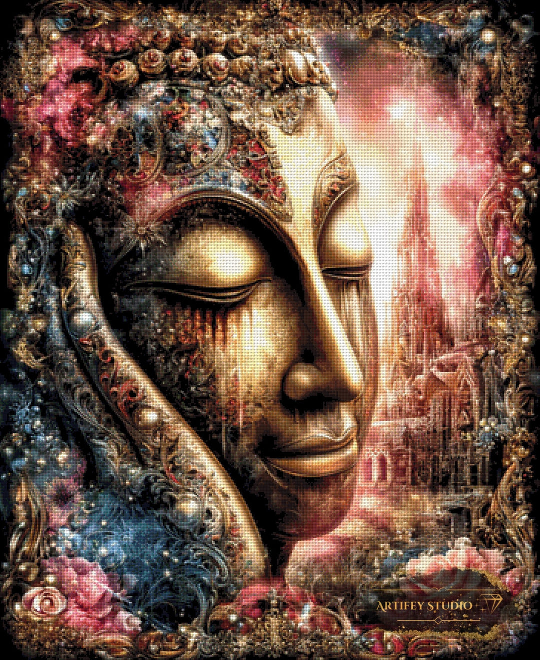 Silence of Infinity by Morrigan 90x110 mit 220 Farben Artifey Studio