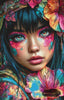 Neon Lady by Lexxa 70x110 mit 350 Farben Artifey Studio