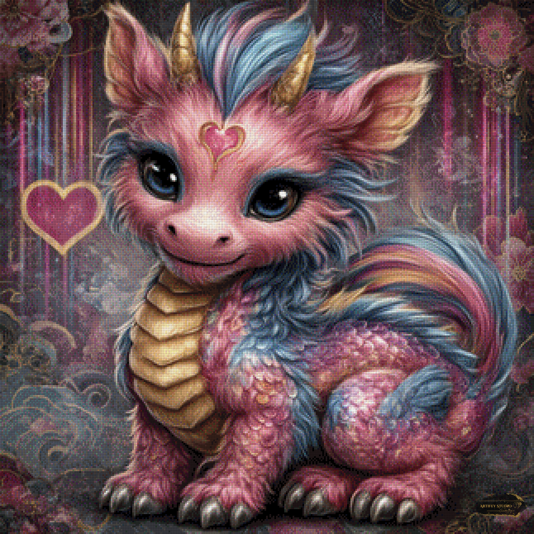 Glücksdrache by Lexxa 80x80 mit 190 Farben