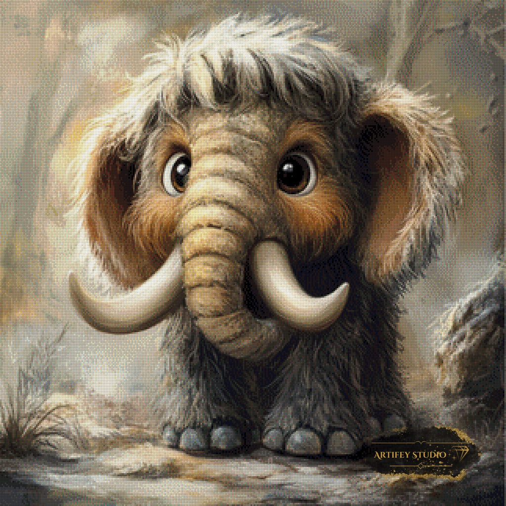 Manny Mammut by Lexxa 80x80 mit 110 Farben - Artifey Studio