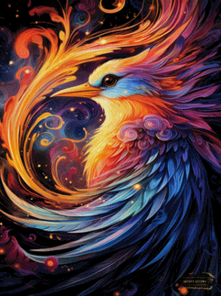 Feuerfeder by Pixxchicks 60x80 mit 260 Farben
