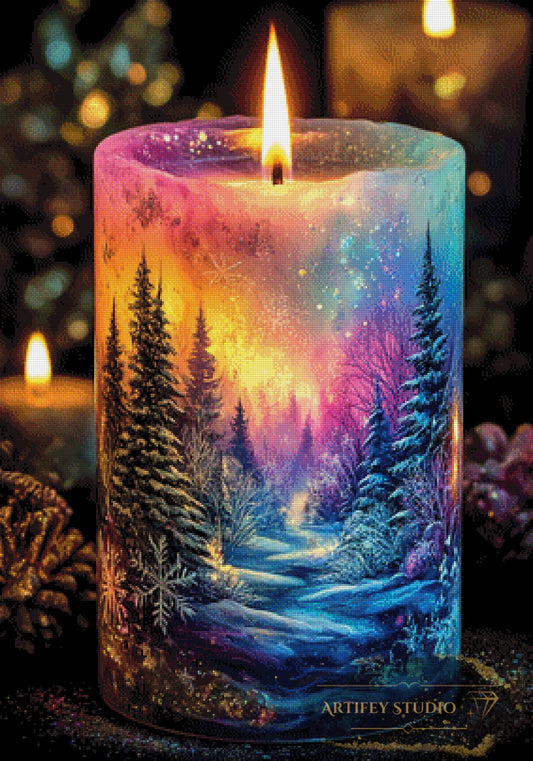 Winter Candle by Morrigan 70x100 with 330 colors