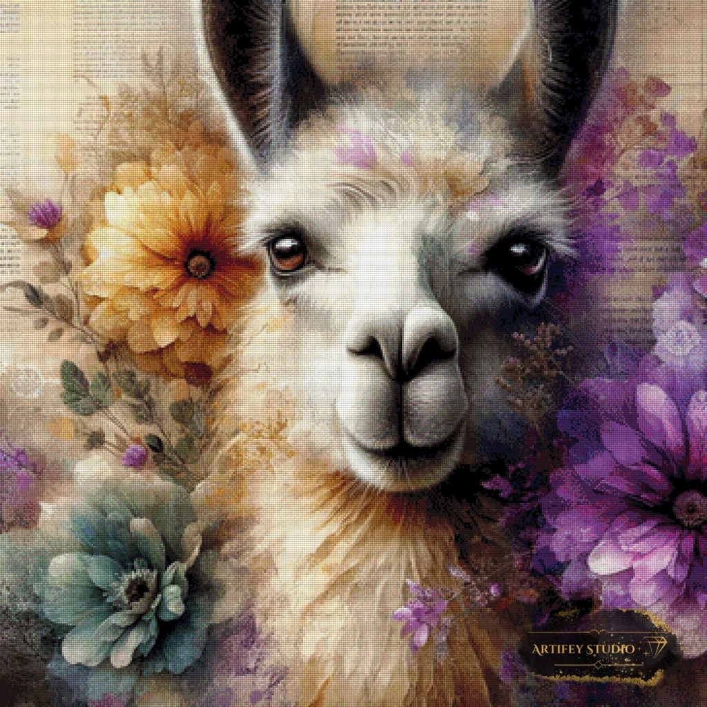 Lamas Traum by MAD 90x90 mit 190 Farben Artifey Studio