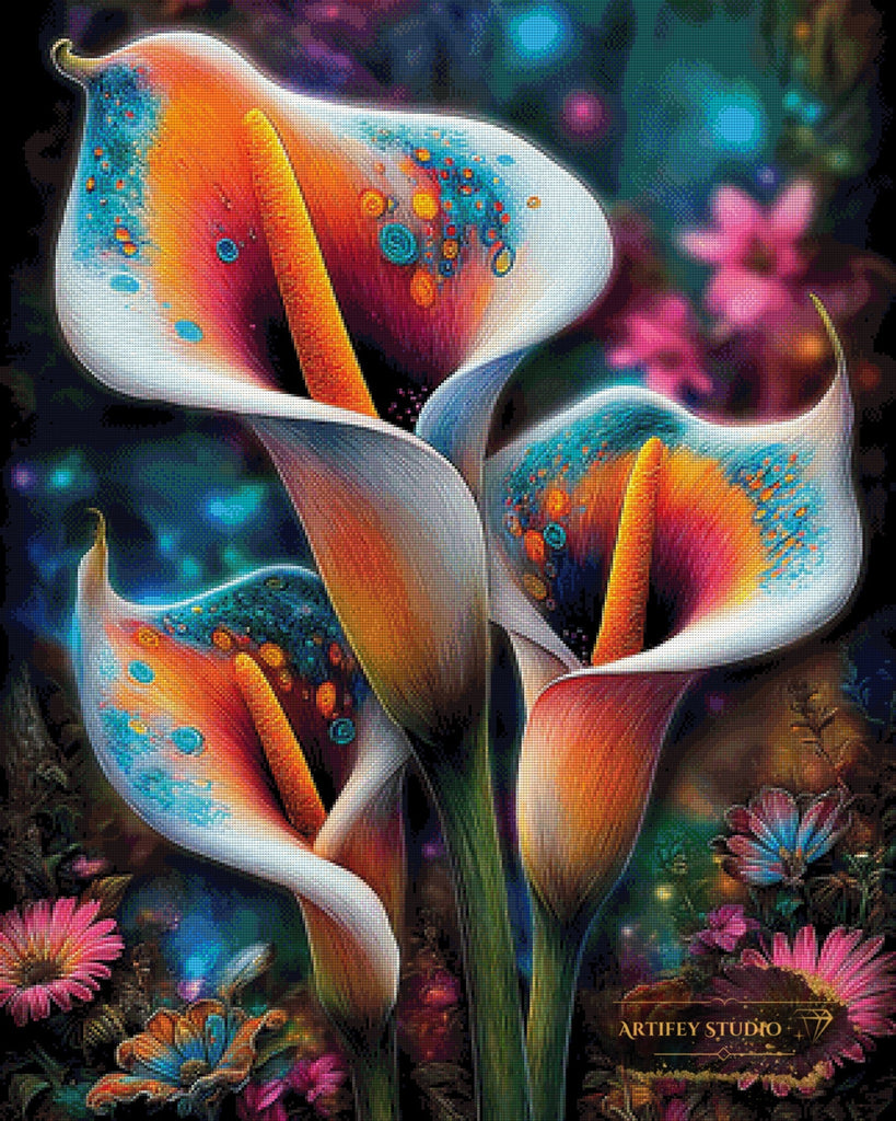 Vivid Calla by Morrigan 80x100 mit 340 Farben Artifey Studio