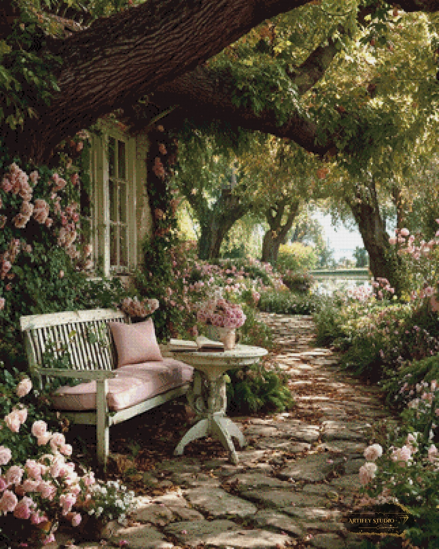 Rosengarten by Morrigan 80x100 mit 150 Farben