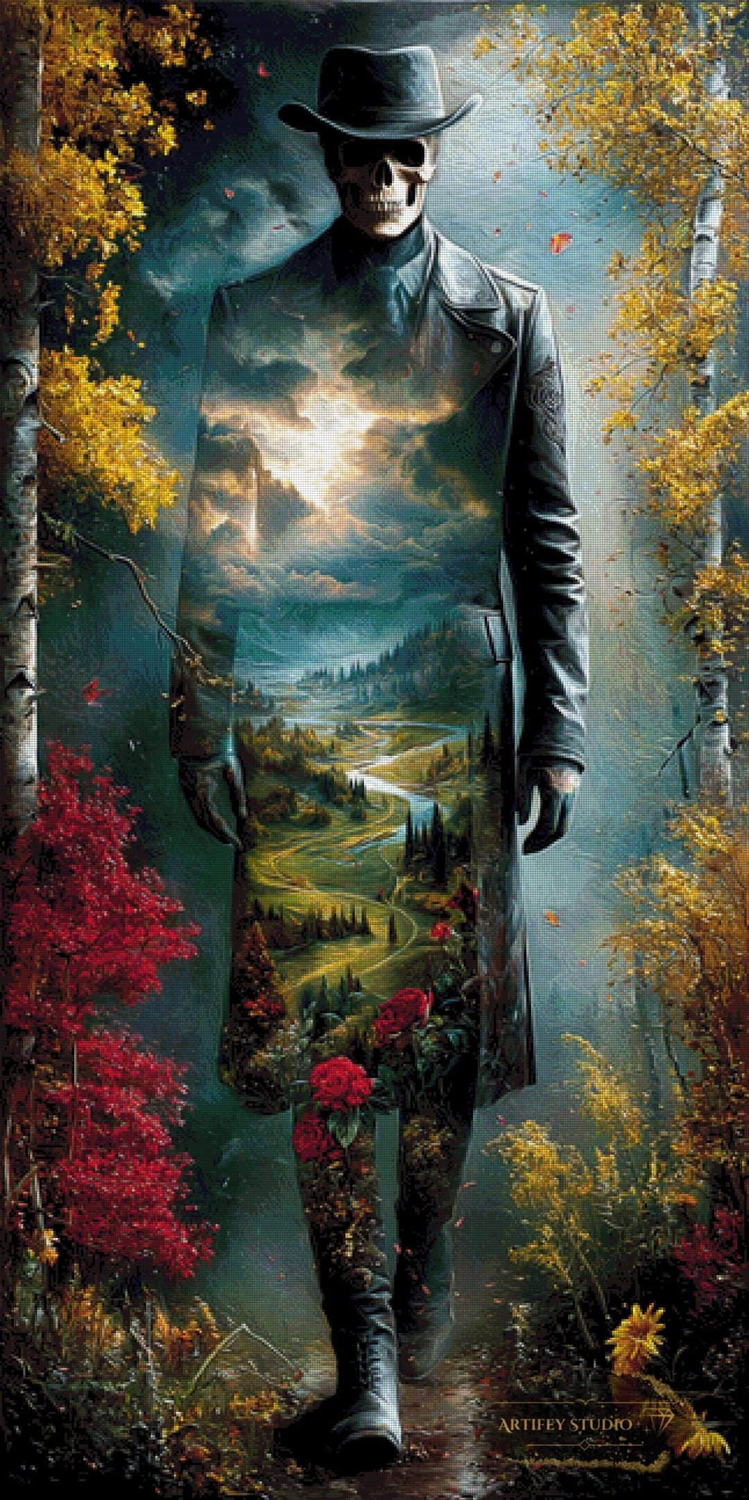 Reflection of Mortality by SkyMor 80x160 mit 250 Farben - Artifey Studio
