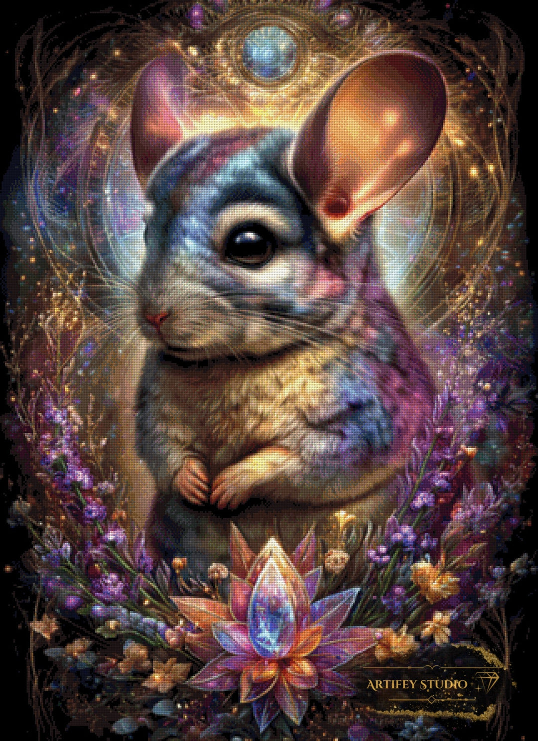 Aura der Sanftmut by Morrigan 80x110 mit 230 Farben Artifey Studio