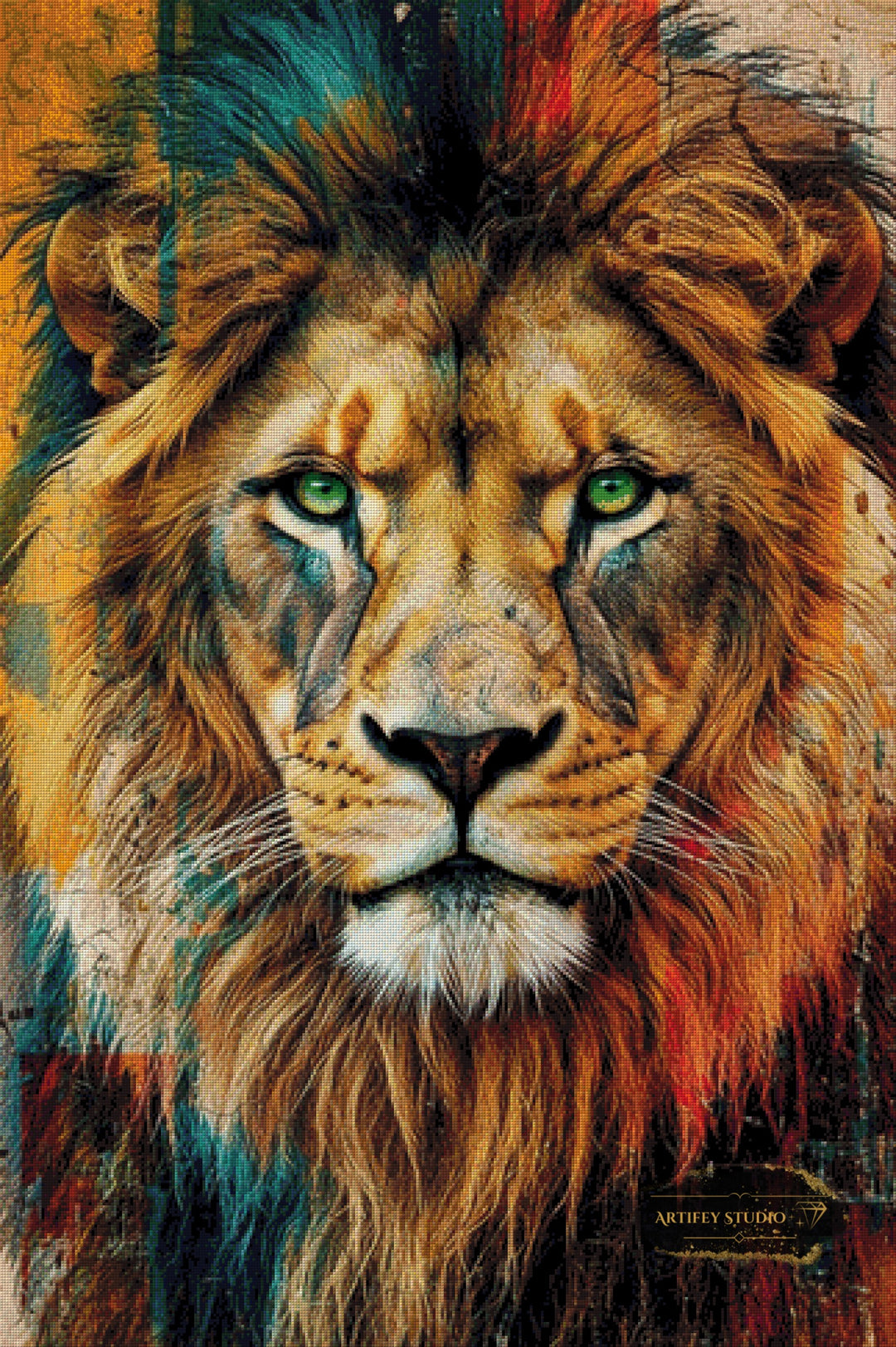 Lion-Art by Saphira 80x120 mit 190 Farben