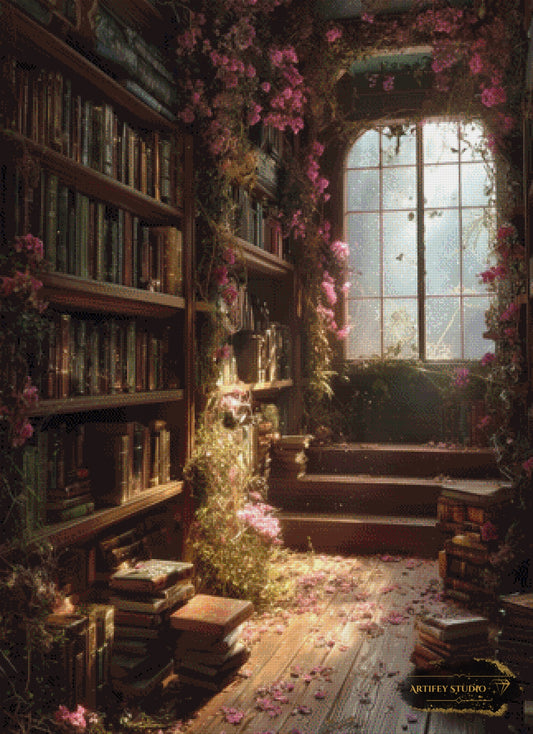 Verwunschene Bibliothek by Salzkatze 80x110 mit 170 Farben