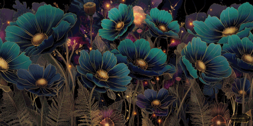 Gilded Mysticism II by Morrigan 120x60 mit 150 Farben - Artifey Studio