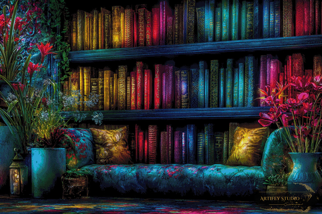 Die Leseecke by Morrigan 150x100 mit 290 Farben - Artifey Studio