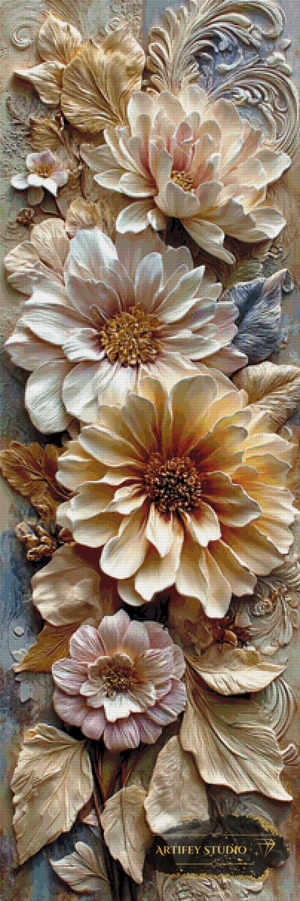 3D flowers by Morrigan 50x150 with 160 colors