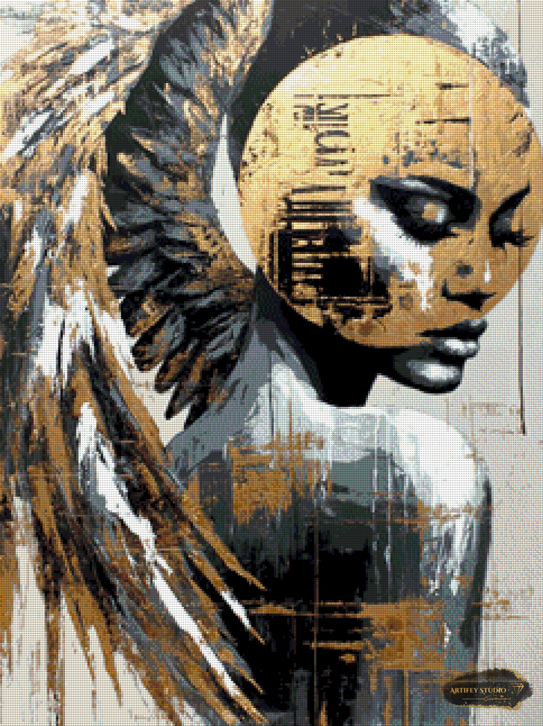 Angel of the Golden Light by LaViie 60x80 with 115 colors