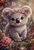 Blütenkoala by Daye 80x120 mit 190 Farben