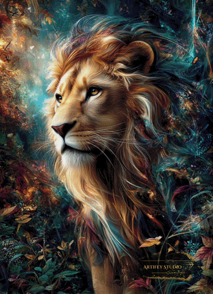 Dschungel Patriarch by Morrigan 80x110 mit 220 Farben - Artifey Studio