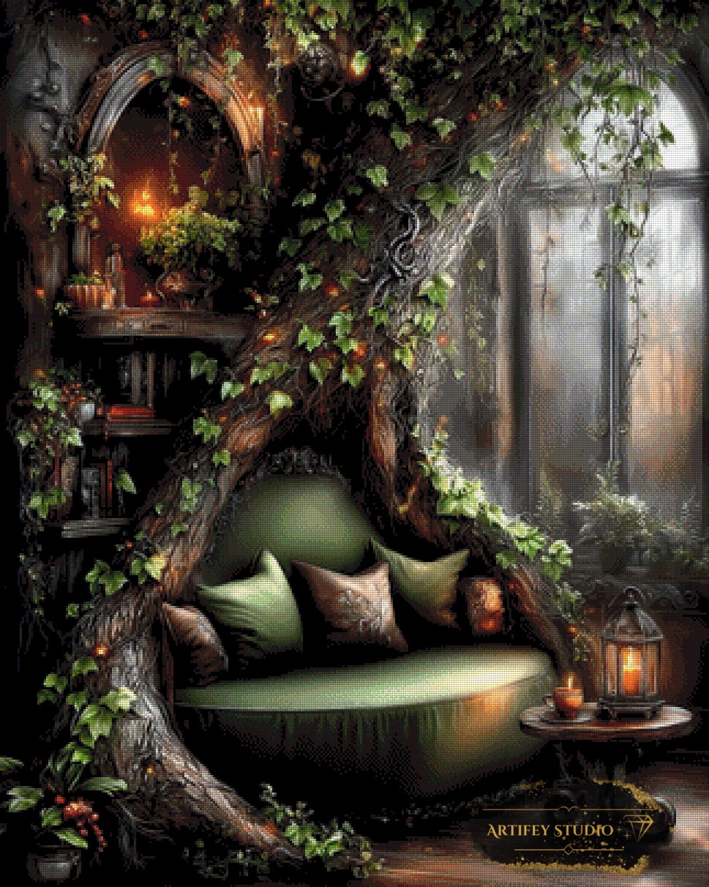 Grüne Ruhe by LaViie 80x100 mit 185 Farben