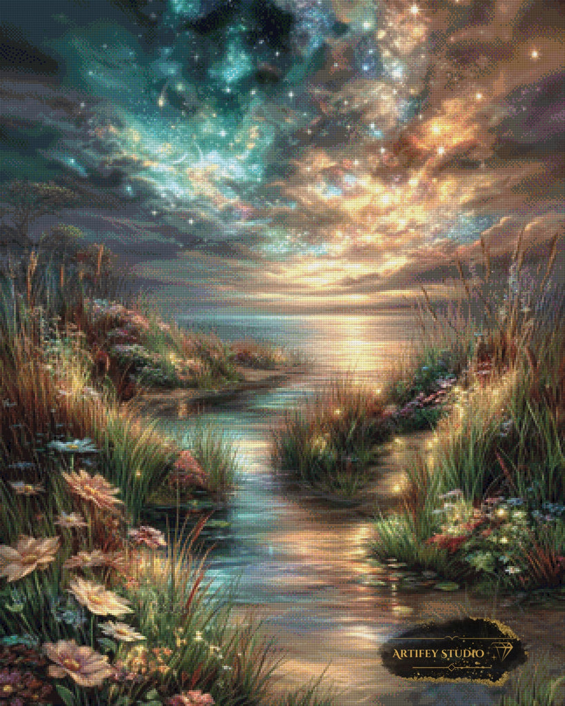 Sternenfluss by LaViie 80x100 mit 200 Farben - Artifey Studio