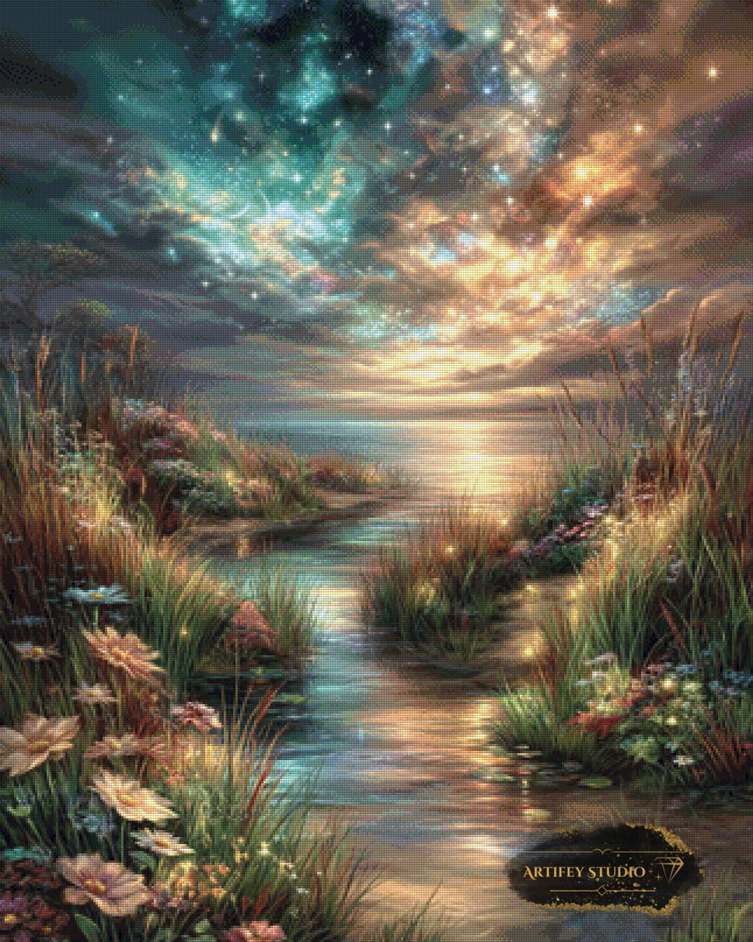 Sternenfluss by LaViie 80x100 mit 200 Farben - Artifey Studio