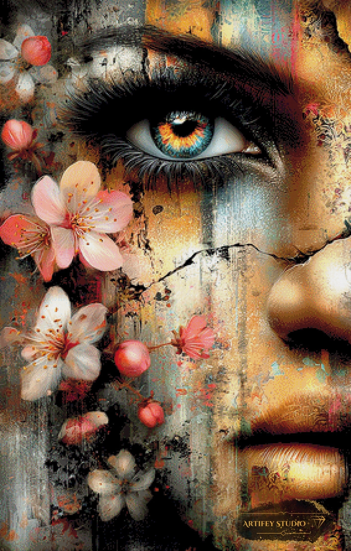 Zeitspuren by Mirael 70x110 mit 250 Farben