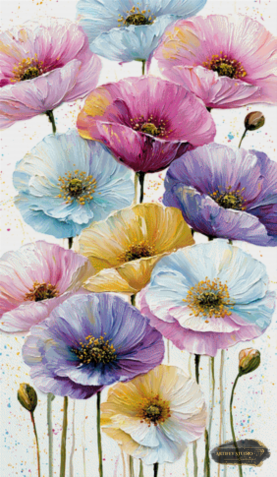 Blütentanz by Pixxchicks 70x120 mit 300 Farben