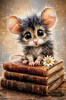 Bücher-Mäuschen by Daye 60x90 mit 160 Farben