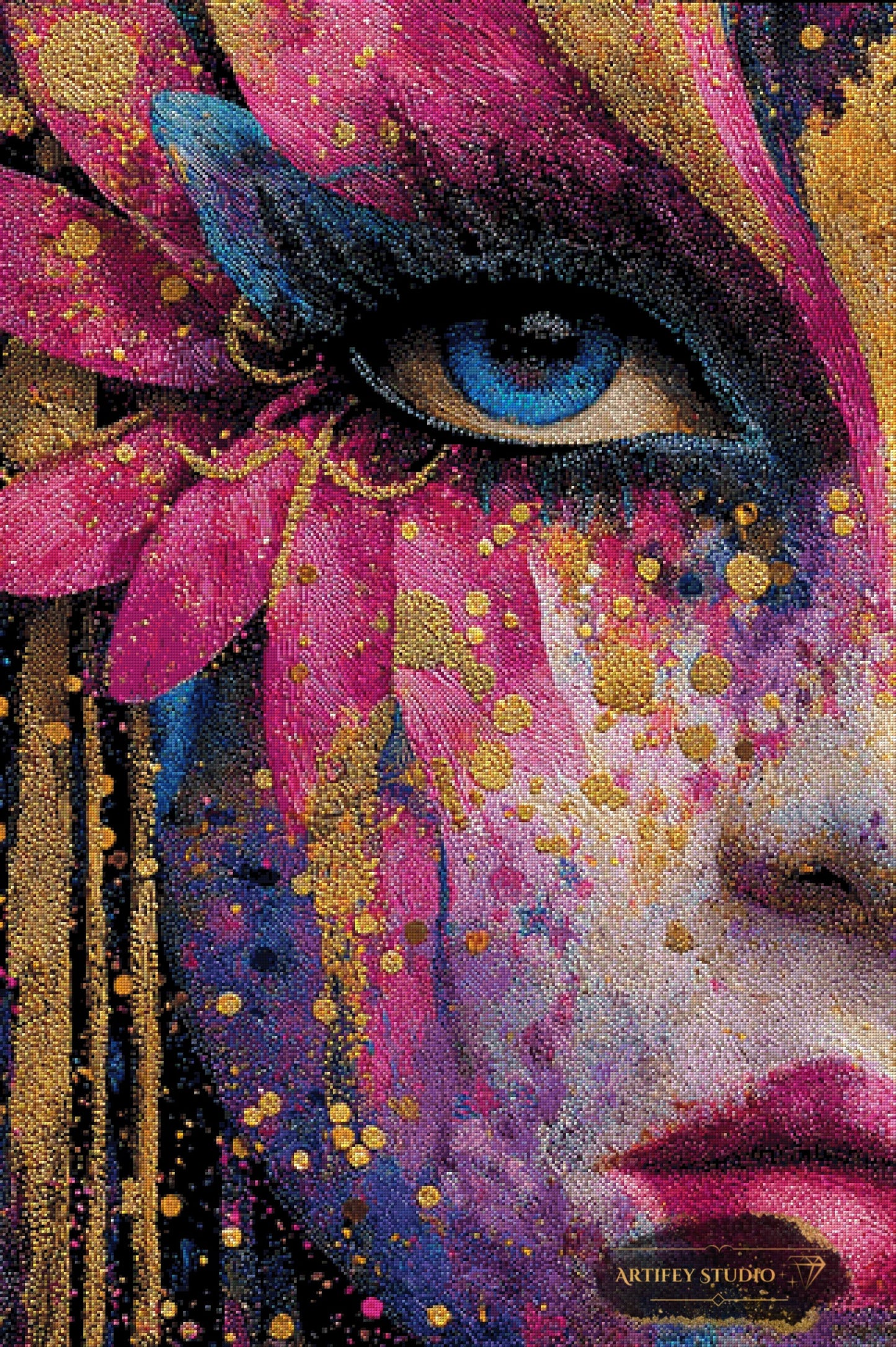 Mosaikseele by Morrigan 80x120 mit 300 Farben