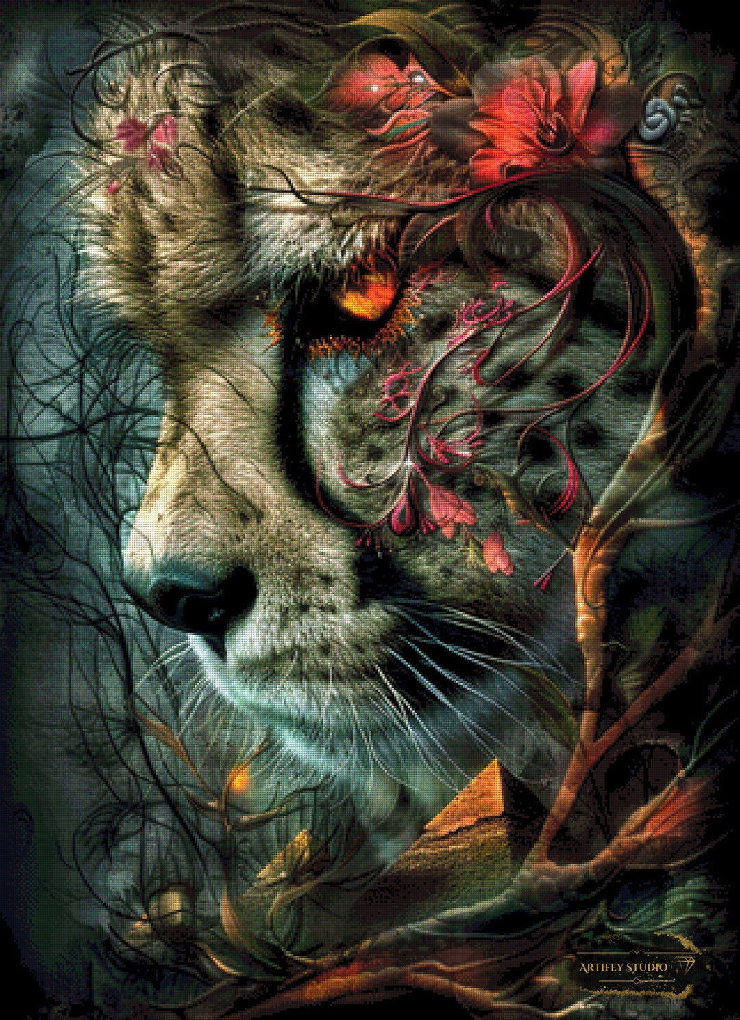 Mafdet by Skyler 80x110 mit 220 Farben Artifey Studio