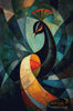 Abstract Peacock II by Morrigan 60x90 mit 160 Farben Artifey Studio