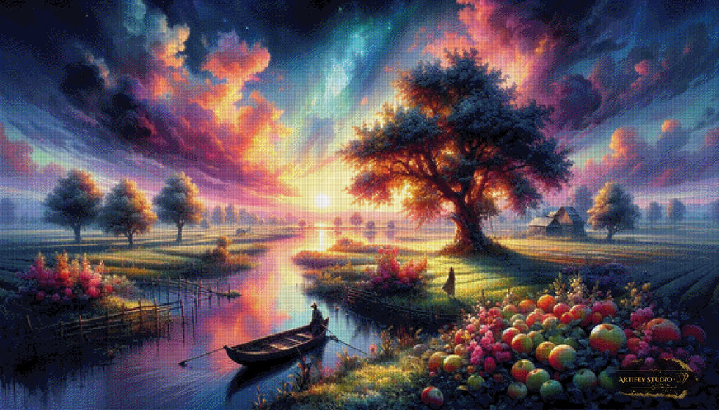 Die Stille des Abends by Artifey 140x80 mit 330 Farben - Artifey Studio