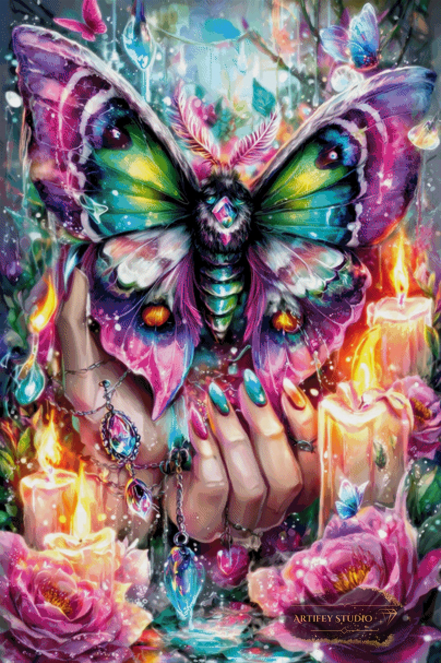 Mothlight by Mirael 100x150 mit 440 Farben