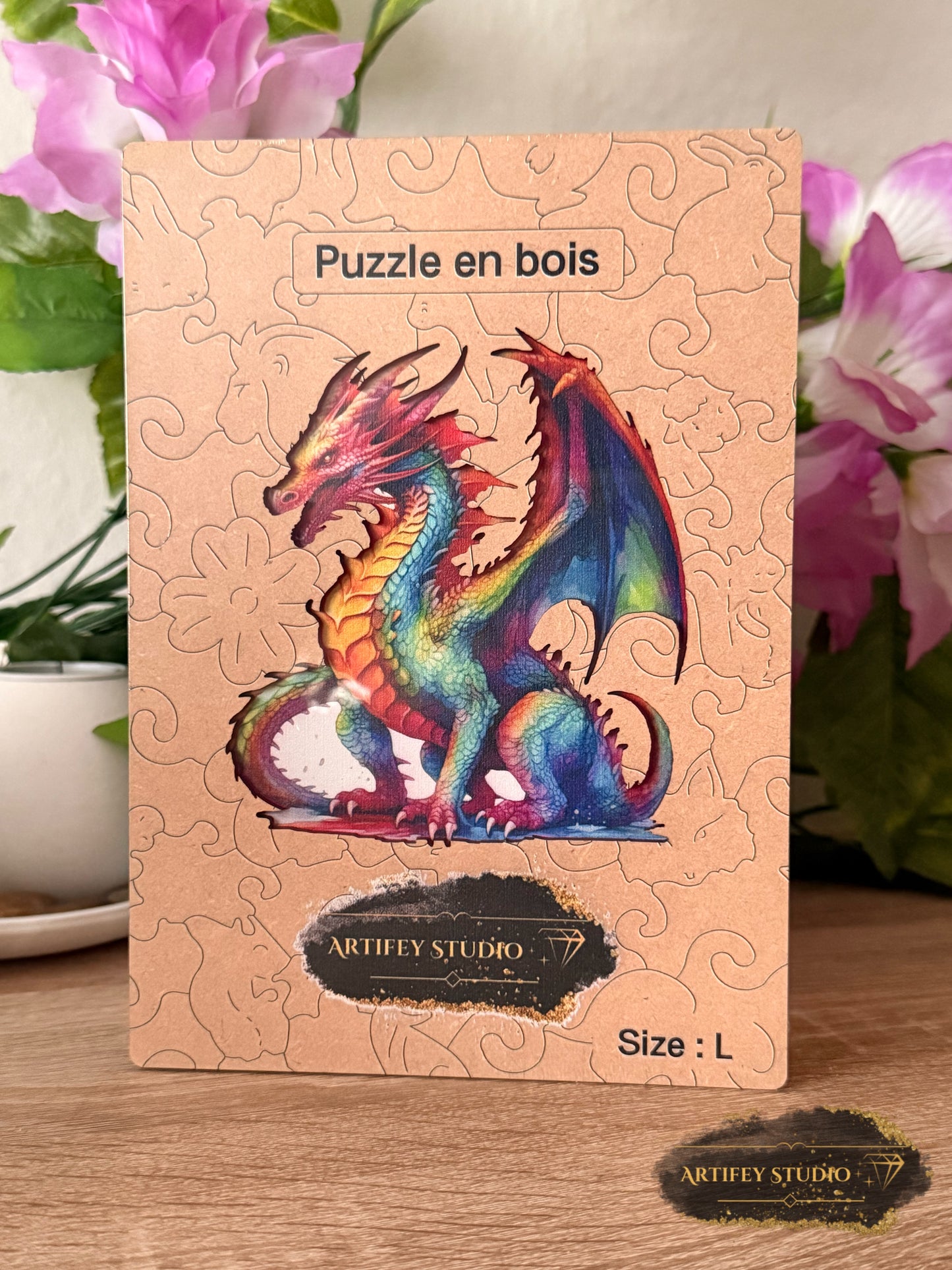Holzpuzzle- Drache